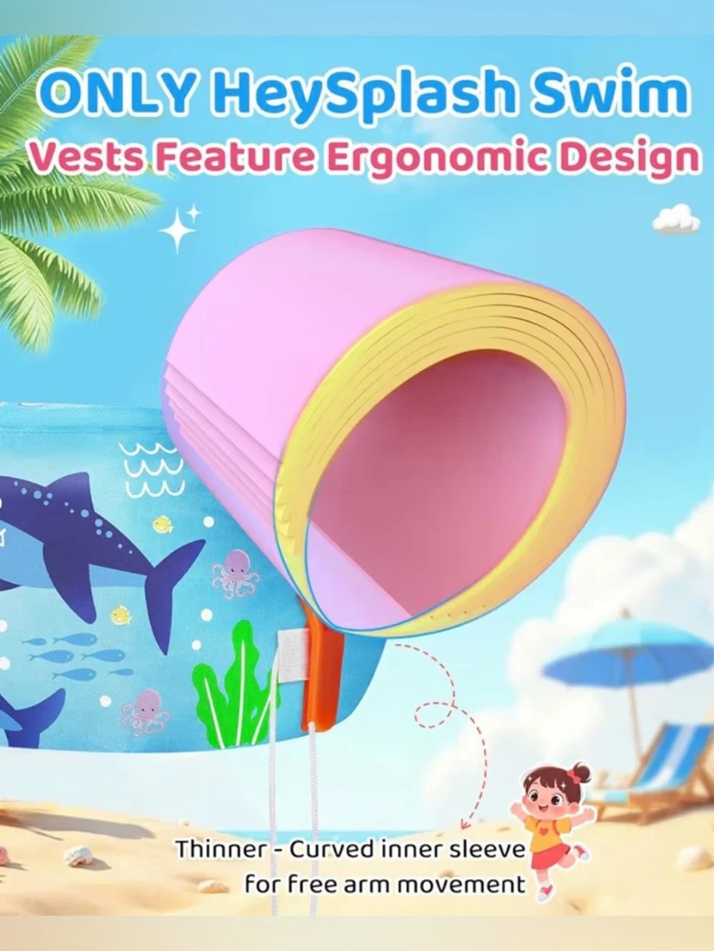 Swim Vest for Kids, Toddler Pool Floaties